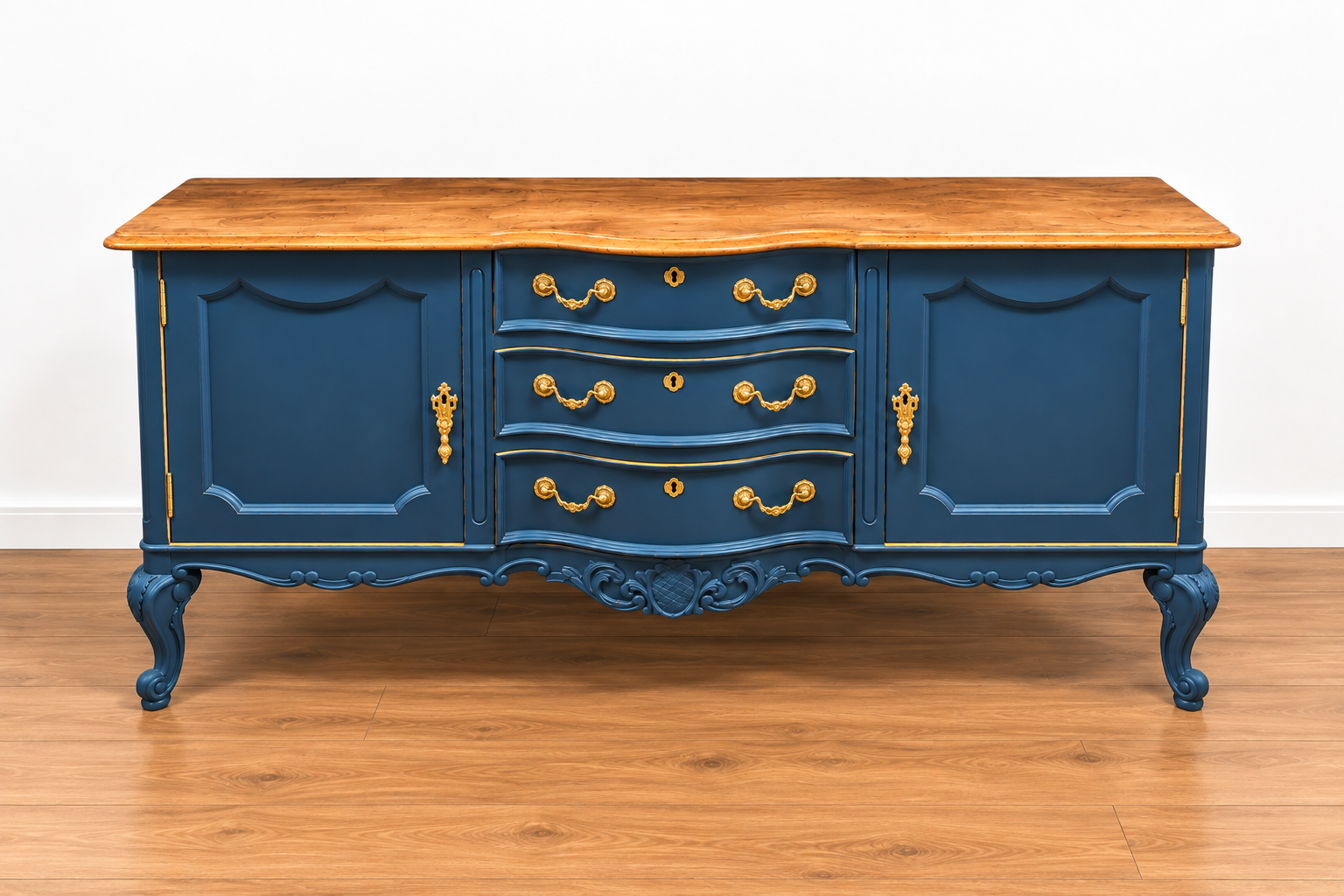 Buffet Luis XV Chateau Blue 1940’s