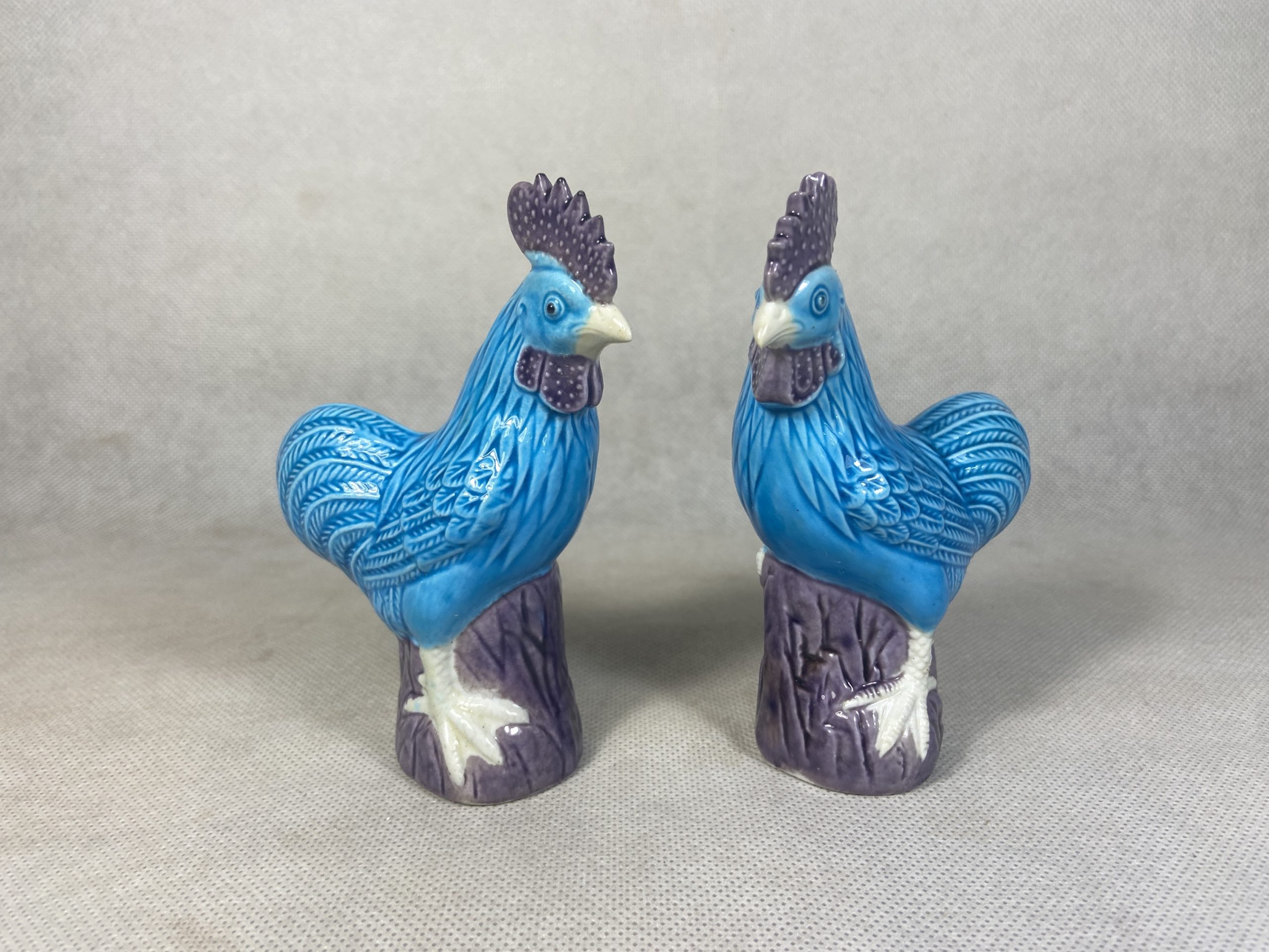 Pareja de gallos Foo 12 cm - Galería de Lo Antiguo Tienda Online